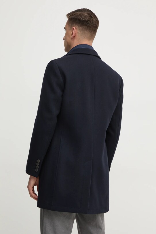 Îmbrăcăminte Hackett London palton de lana HM403241R bleumarin