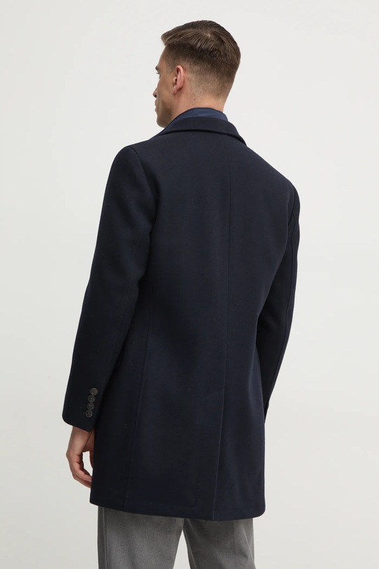 Oblečení Vlněný kabát Hackett London HM403241R námořnická modř