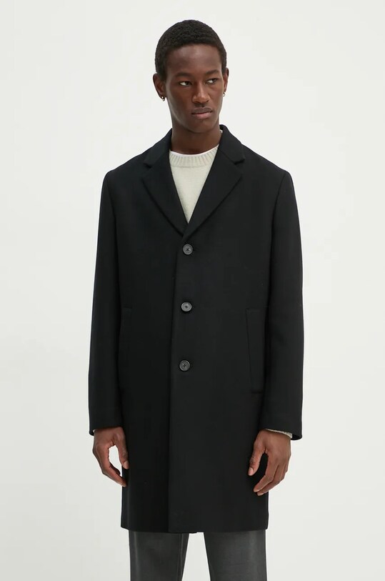 Theory palton de lana negru O0971405