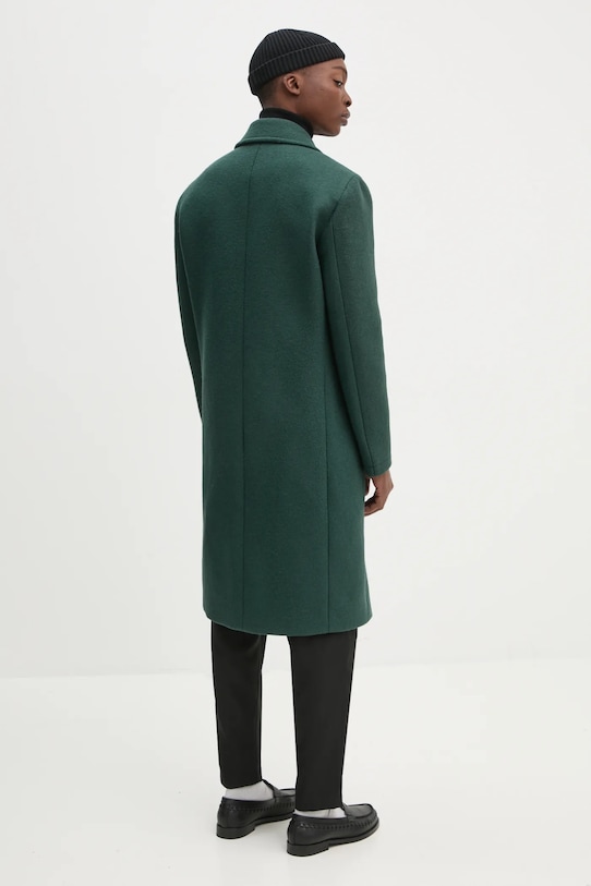 Îmbrăcăminte Drôle de Monsieur palton de lana Le Manteau Laine E.CT134.WO030.DGN verde