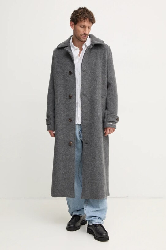 Fiorucci płaszcz wełniany U01FMOCO244WO01GY01 szary AW24