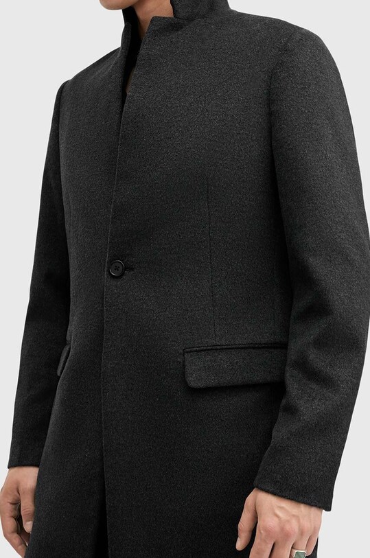 Îmbrăcăminte AllSaints palton din lana HARGROVE COAT M038OB verde