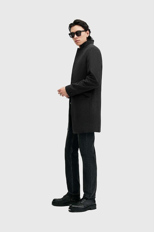 AllSaints płaszcz z domieszką wełny HARGROVE COAT M038OB