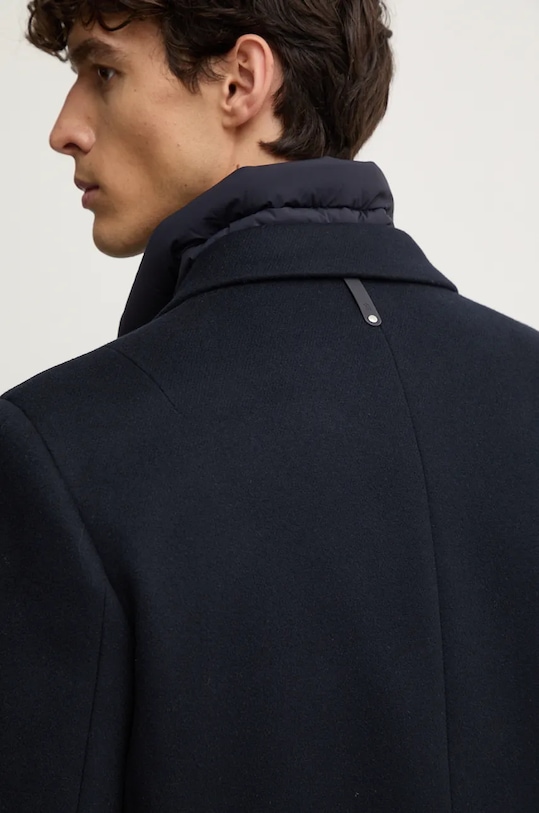 MACKAGE płaszcz wełniany SKAI.SLB granatowy