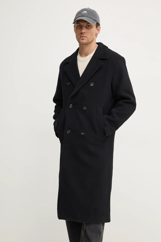 Vuneni kaput Abercrombie & Fitch crna KI132.4147.901