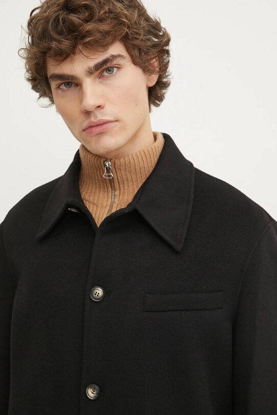 Nanushka wool coat JANNO black NM24CROW01799