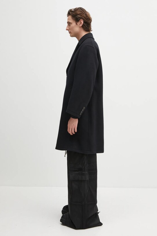 Wacko Maria płaszcz wełniany Double Breasted 24FW.WMO.CO02 czarny AW24