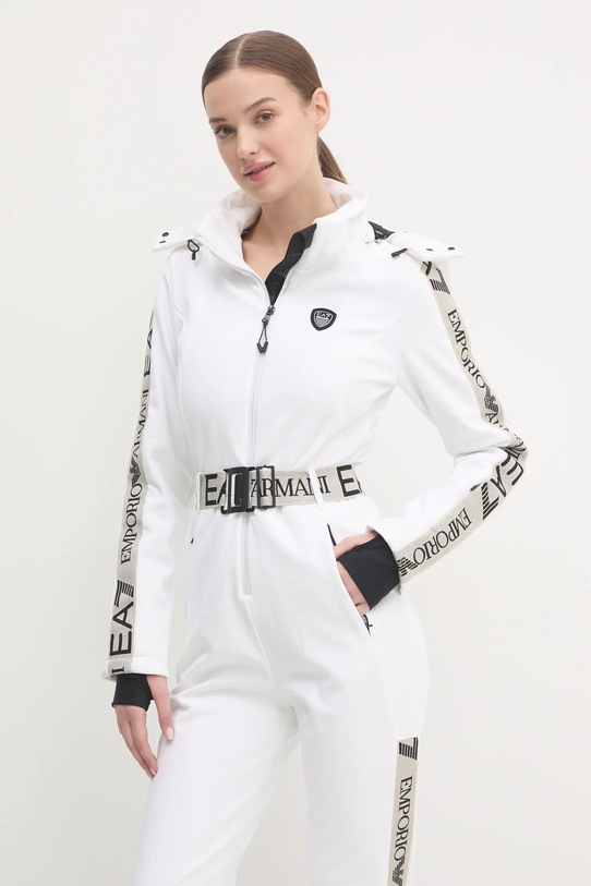 Στολή σκι EA7 Emporio Armani Kitzbuhel Softshell λευκό TN8HZ.6DTD02.1100