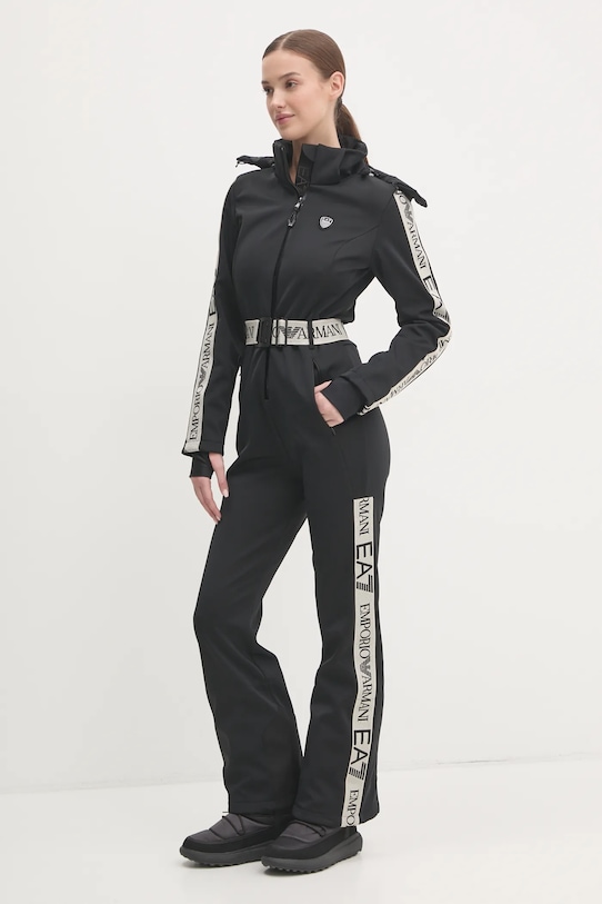 Lyžařský oblek EA7 Emporio Armani Kitzbuhel Softshell černá TN8HZ.6DTD02.1200