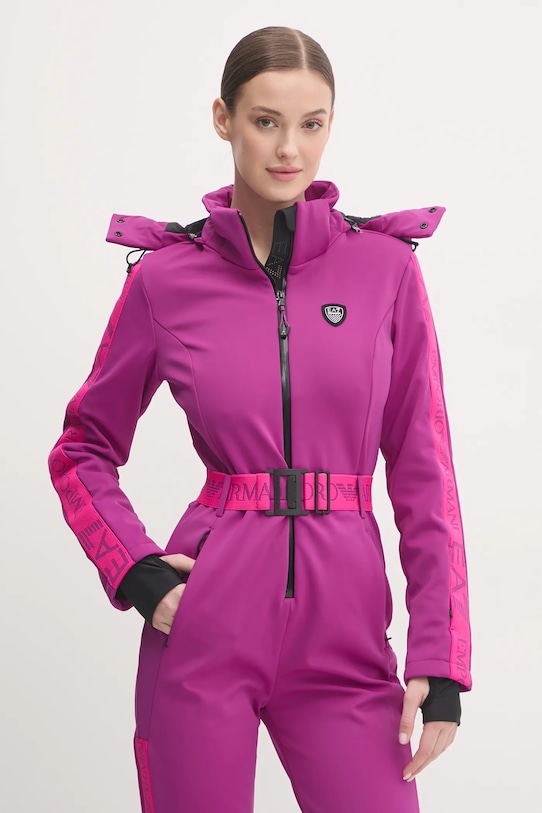 Oblečenie Lyžiarska kombinéza EA7 Emporio Armani Kitzbuhel Softshell TN8HZ.6DTD02.1317 fialová