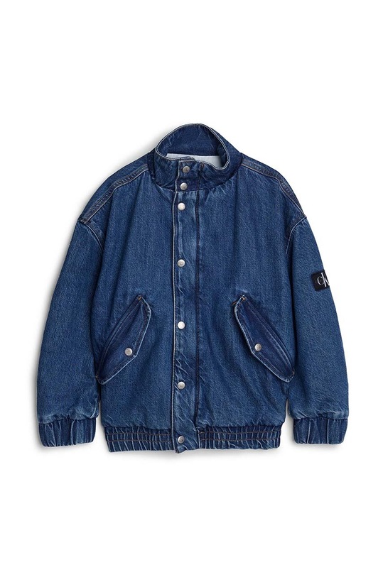 Dětská riflová bunda Calvin Klein Jeans IB0IB02180.9BYH modrá AW24