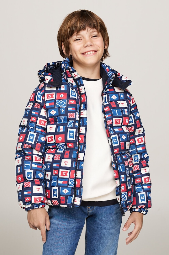 Детская куртка Tommy Hilfiger с утеплением голубой KB0KB08341.9BYH.128.176