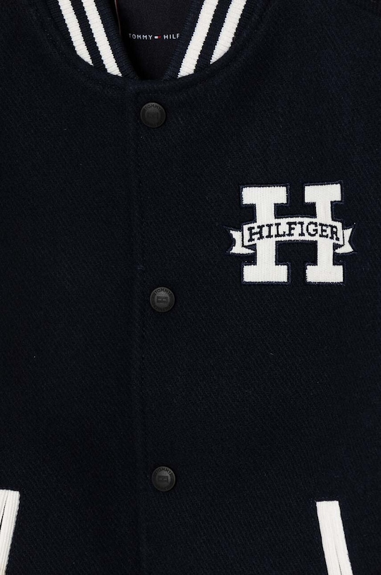 Tommy Hilfiger giacca bomber bambino/a con aggiunta di lana blu navy KB0KB09089.9BYH.128.176