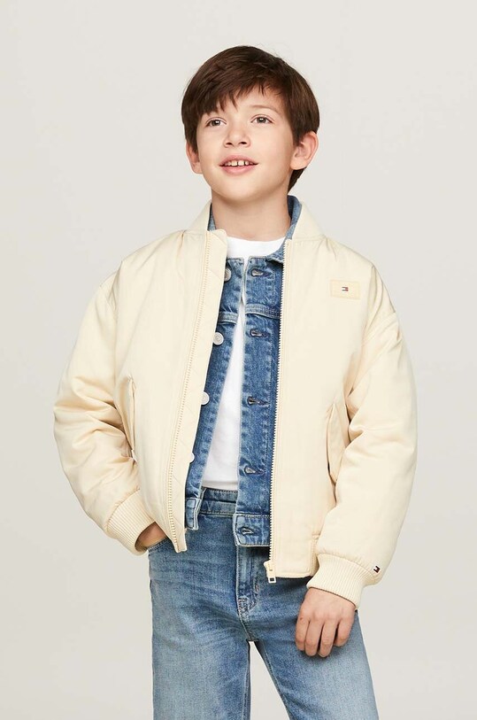 Детская куртка-бомбер Tommy Hilfiger слегка утеплённая модель бежевый KB0KB09091.9BYH