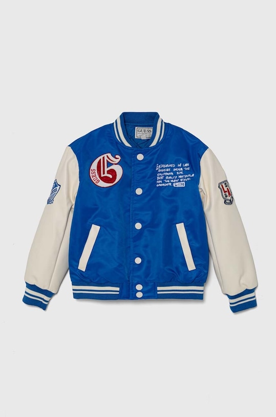 Παιδικό μπουφάν bomber Guess L4YL03.WGB90.9BYH μπλε AW24