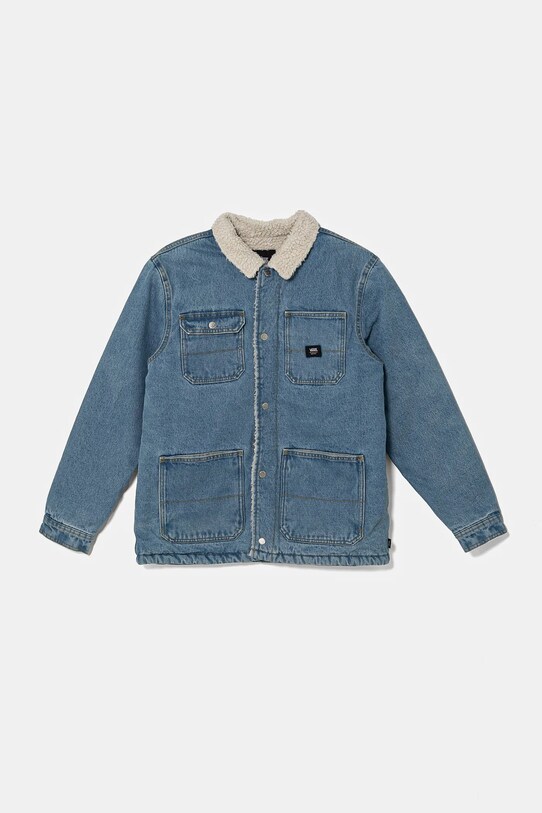 Vans geacă din denim pentru copii BY Drill Chore Denim Sherpa Coat cu captuseala albastru VN000K5FCDX1
