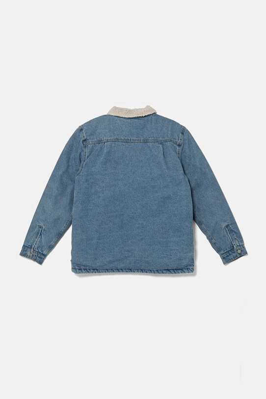 Vans geacă din denim pentru copii BY Drill Chore Denim Sherpa Coat VN000K5FCDX1 albastru AW24
