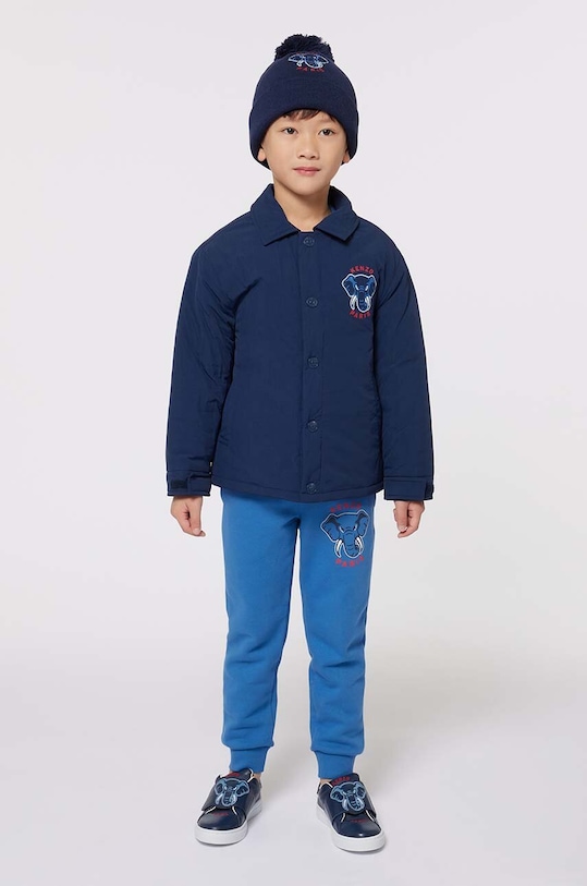 Детская куртка Kenzo Kids слегка утеплённая модель тёмно-синий K60721.86.108