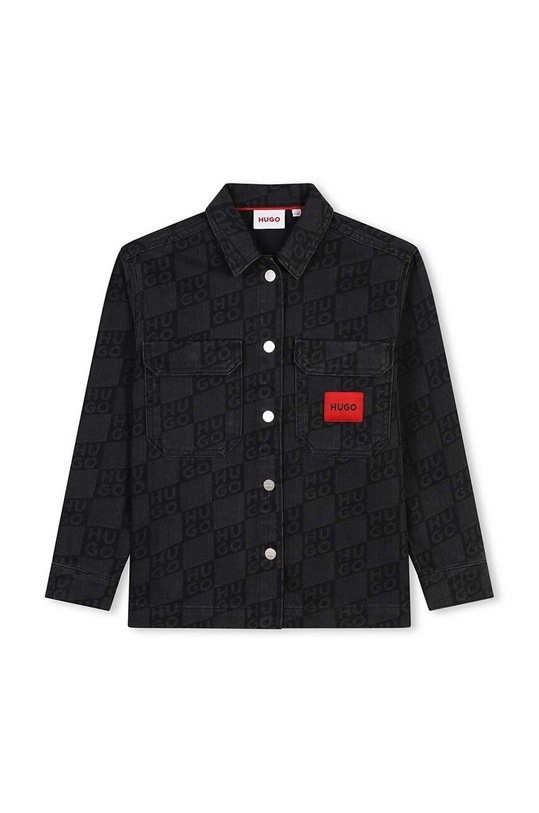 Παιδικό βαμβακερό σακάκι HUGO G00202.114.150 μαύρο AW24