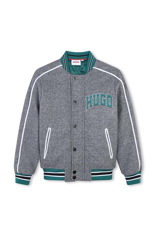 Detská bunda bomber HUGO G00203.114.150 sivá AW24