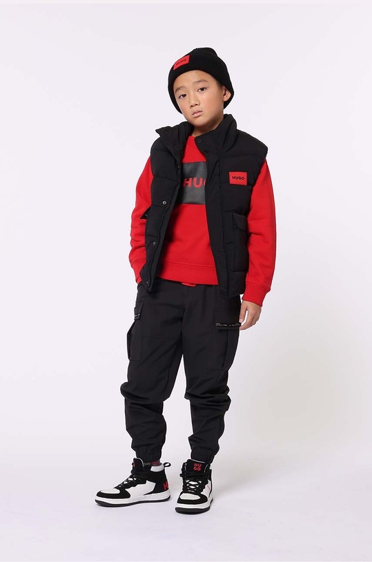 HUGO bezrękawnik dziecięcy bez kaptura czarny G00295.114.150