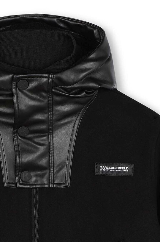 CHLAPEC Dětská bunda ze směsi vlny Karl Lagerfeld Z30271.114.150 černá
