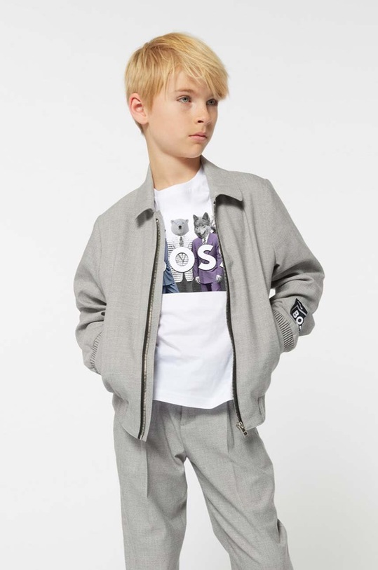 BOSS kurtka dziecięca bez kaptura szary J51229.162.174