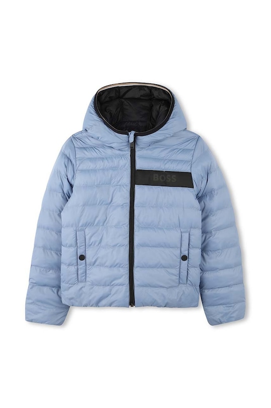 Детско яке с две лица BOSS лека изолация черен J51235.162.174