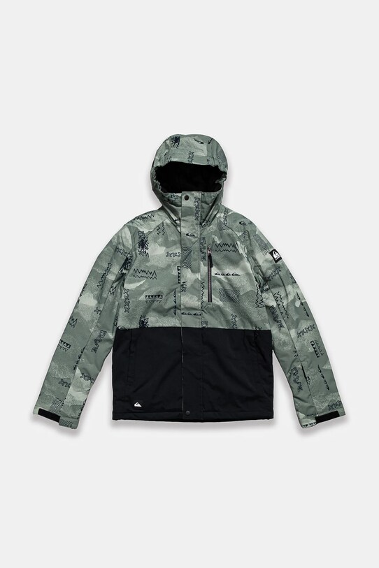 Quiksilver geaca de schi MISSION PRINTED BLOCK JK cu captuseala verde EQBTJ03196
