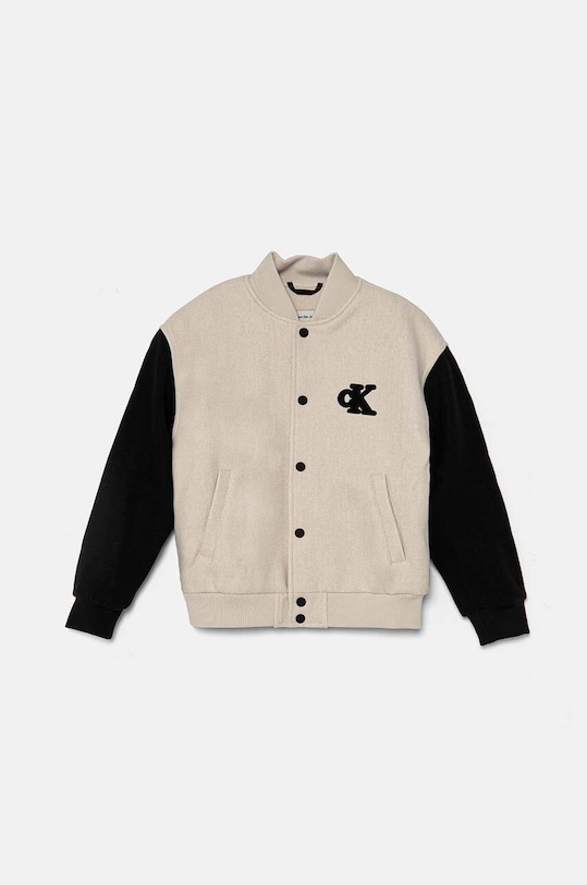 Calvin Klein Jeans geaca bomber pentru copii IB0IB02294.9BYH bej AW24