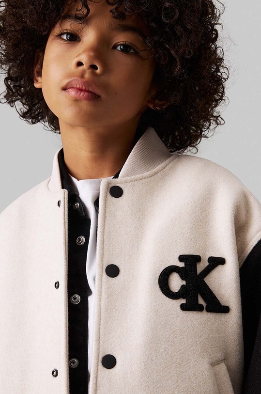 Calvin Klein Jeans geaca bomber pentru copii IB0IB02294.9BYH bej