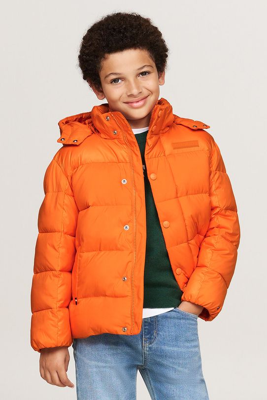 Tommy Hilfiger geaca copii cu captuseala portocaliu KB0KB09207.9BYH.128.176