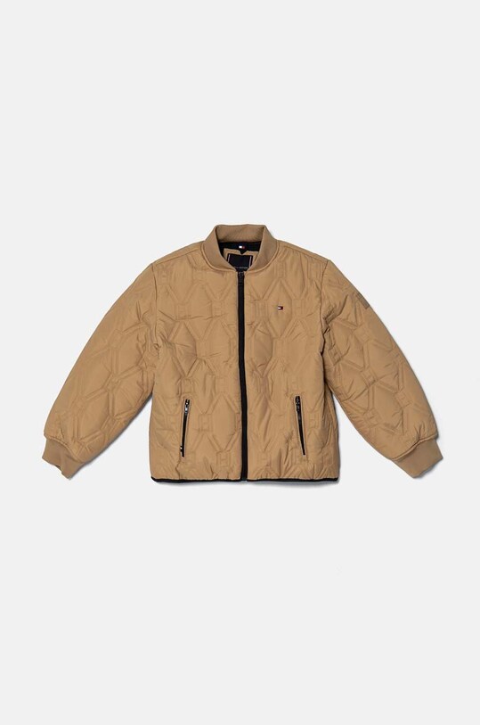 Детская куртка Tommy Hilfiger слегка утеплённая модель бежевый KB0KB09208.9BYH.128.176