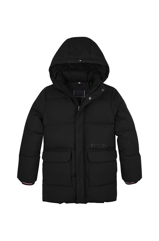 Παιδικό μπουφάν Tommy Hilfiger KB0KB09401.9BYH.128.176 μαύρο AW24