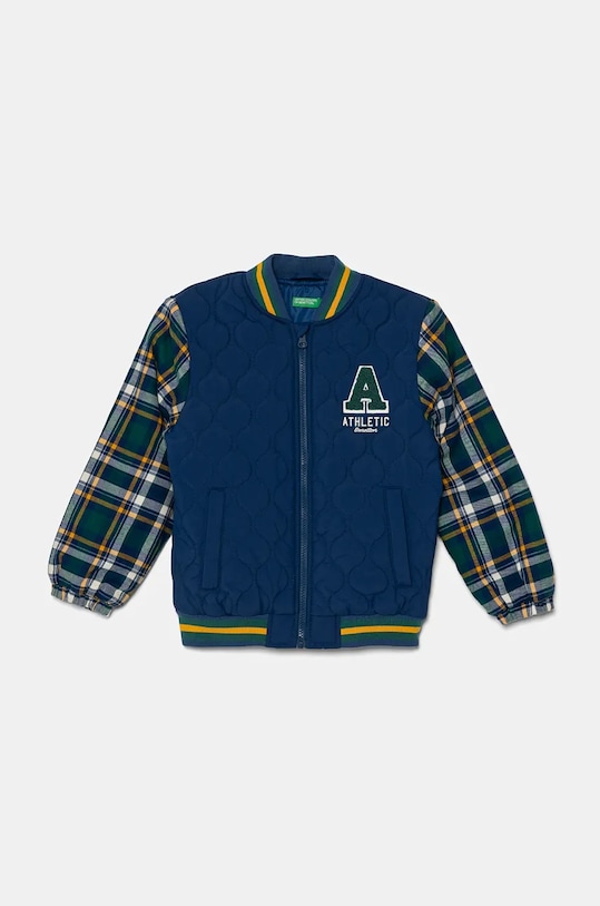 Detská bunda United Colors of Benetton jemné zateplenie tmavomodrá 240XGN02U.P.Seasonal