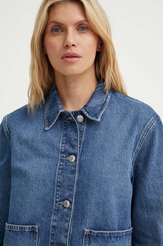 Samsoe Samsoe geacă din denim SANADINA albastru F24100044