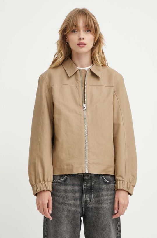 Bavlnená bunda Samsoe Samsoe SAJOY béžová F24200073