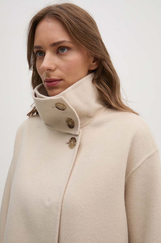 Vlněná bunda Tommy Hilfiger WW0WW42138 béžová