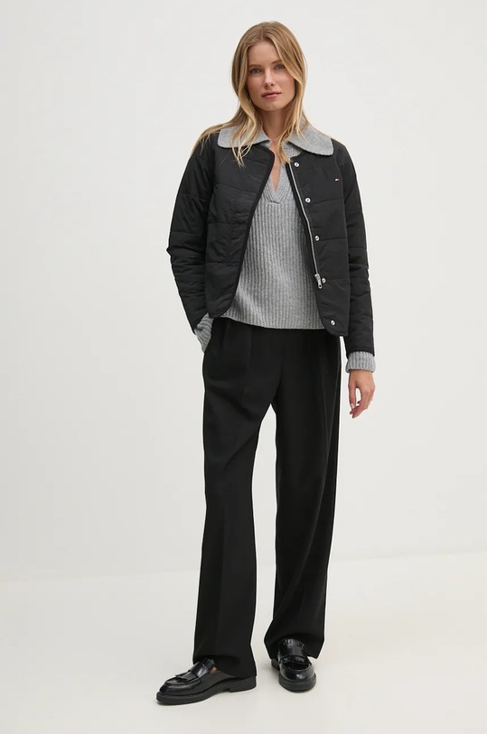 Tommy Hilfiger rövid kabát WW0WW42347 fekete AW24