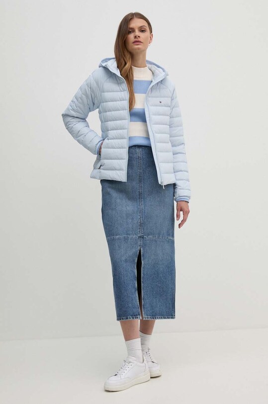 Пухова куртка Tommy Hilfiger WW0WW42350 блакитний AW24