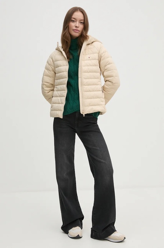 Oblečení Péřová bunda Tommy Hilfiger WW0WW42350 béžová