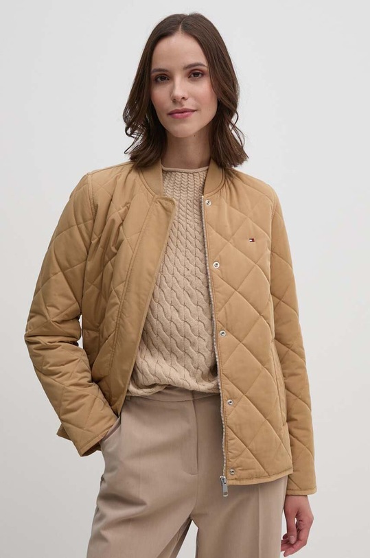 Bunda Tommy Hilfiger přechodné béžová WW0WW42376