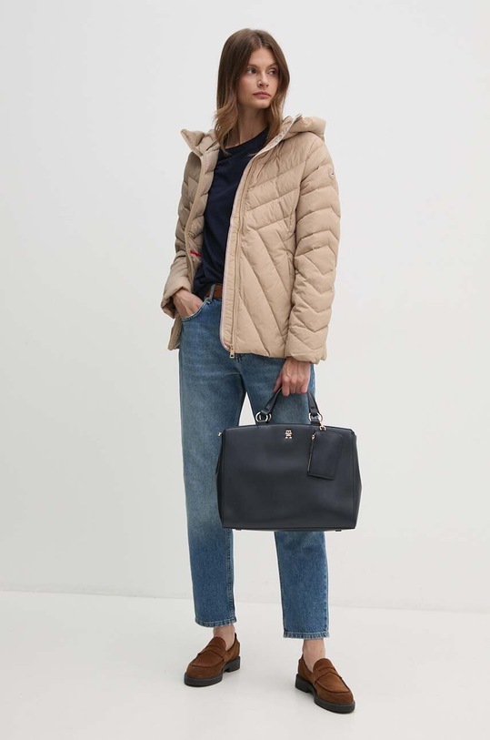 Péřová bunda Tommy Hilfiger WW0WW42623 béžová AW24