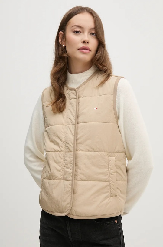 Vesta Tommy Hilfiger jemné zateplenie béžová WW0WW42348