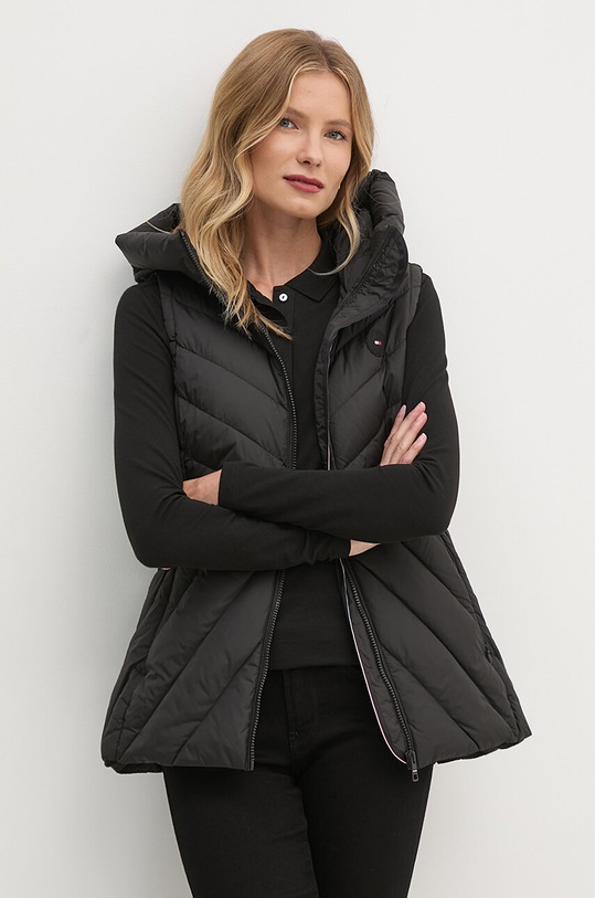Tommy Hilfiger vesta de puf cu captuseala negru WW0WW42624
