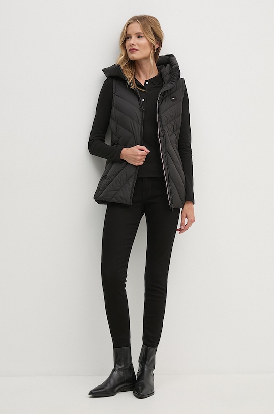 Tommy Hilfiger vesta de puf WW0WW42624 negru AW24