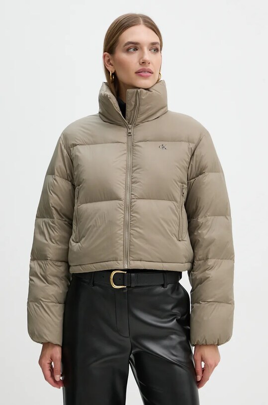 Пуховая куртка Calvin Klein Jeans с подкладкой зелёный J20J223577