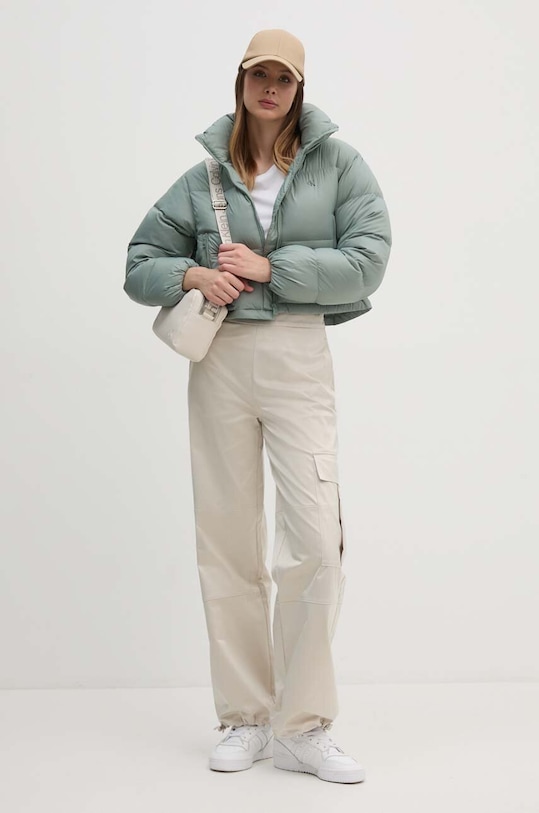 Páperová bunda Calvin Klein Jeans J20J223577 sivá AW24