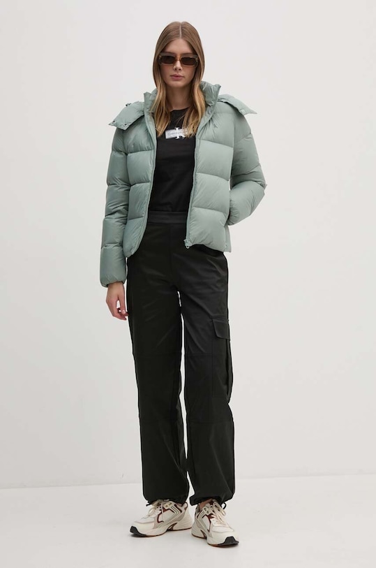 Μπουφάν με επένδυση από πούπουλα Calvin Klein Jeans J20J223571 πράσινο AW24