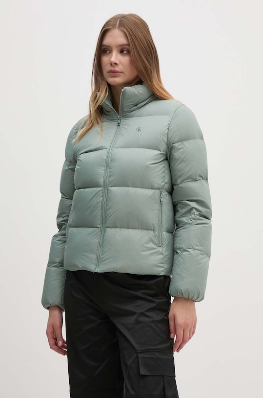 Μπουφάν με επένδυση από πούπουλα Calvin Klein Jeans πράσινο J20J223571